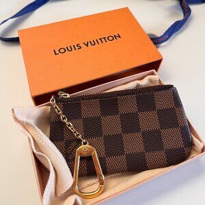 louis vuitton damier ebene key pouch keychain wallet